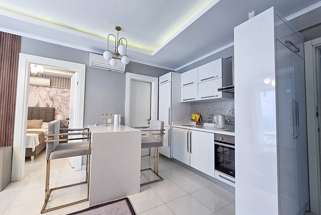 imponująca kuchnia w luksusowym apartamencie na sprzedaż Turcja Alanya