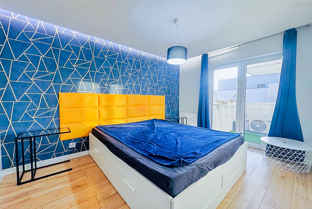 fragment sypialni w ekskluzywnym apartamencie na wynajem Katowice okolice