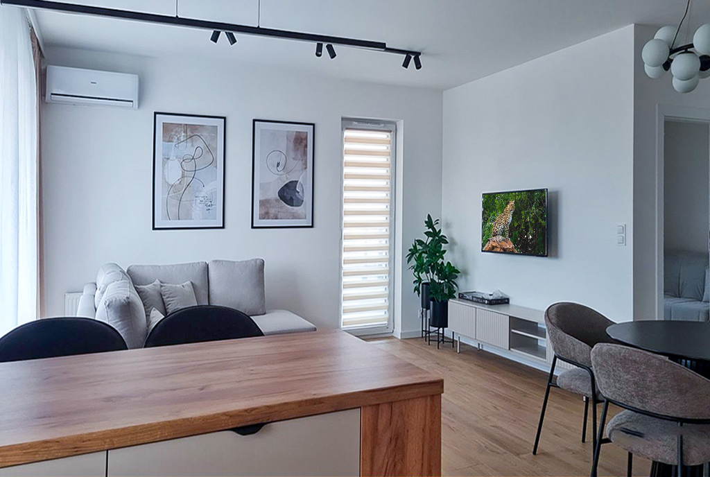 nowoczesny salon w ekskluzywnym apartamencie do sprzedaży Radom