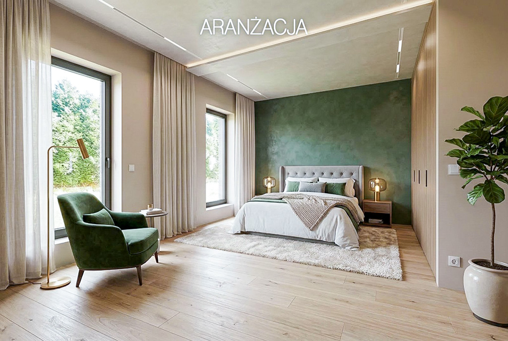 kameralna sypialnia w luksusowej willi na sprzedaż Katowice okolice
