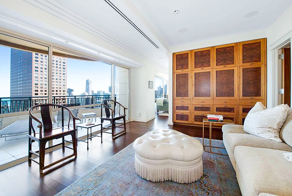 fragment sypialni w ekskluzywnym apartamencie na sprzedaż Chicago (Stany Zjednoczone Ameryki)