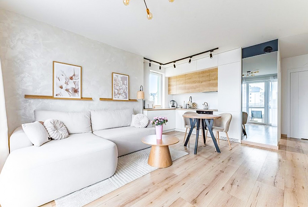 nowoczesna aranżacja wnętrza ekskluzywnego apartamentu do sprzedaży Gdańsk