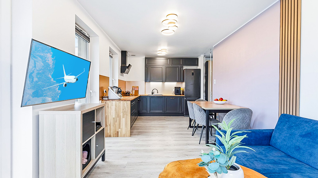 widok na kuchnię w luksusowym apartamencie na sprzedaż Gdynia (okolice)