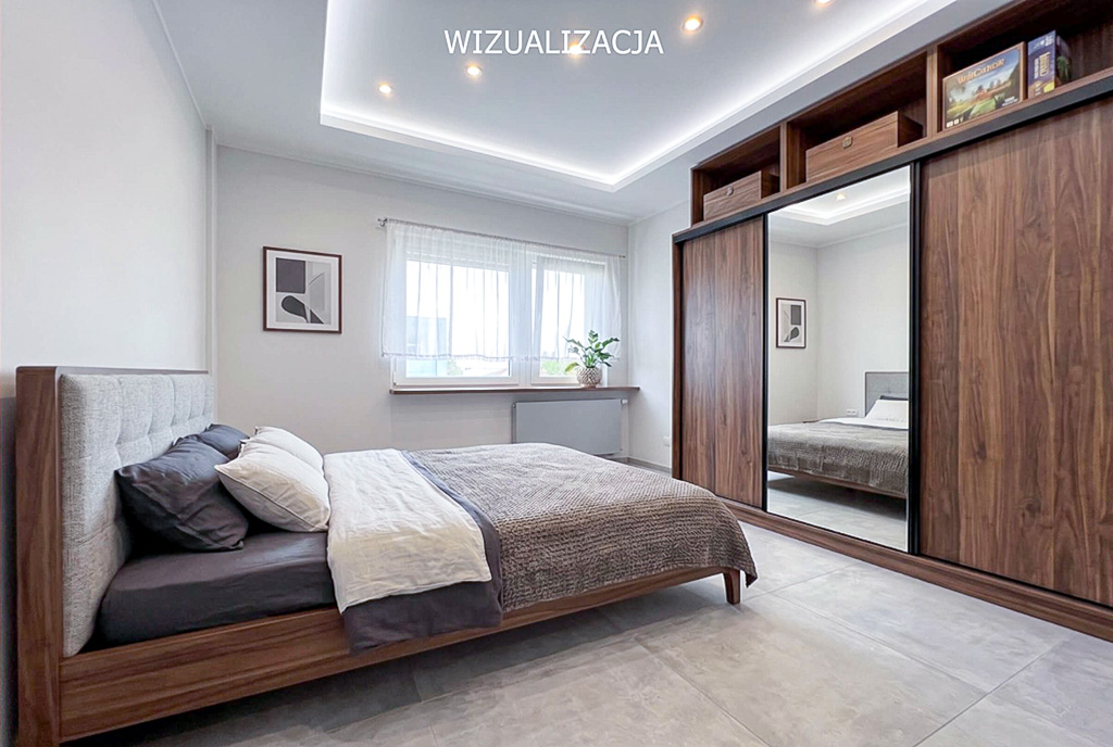 intymna sypialnia w ekskluzywnym apartamencie na sprzedaż Katowice (okolice)
