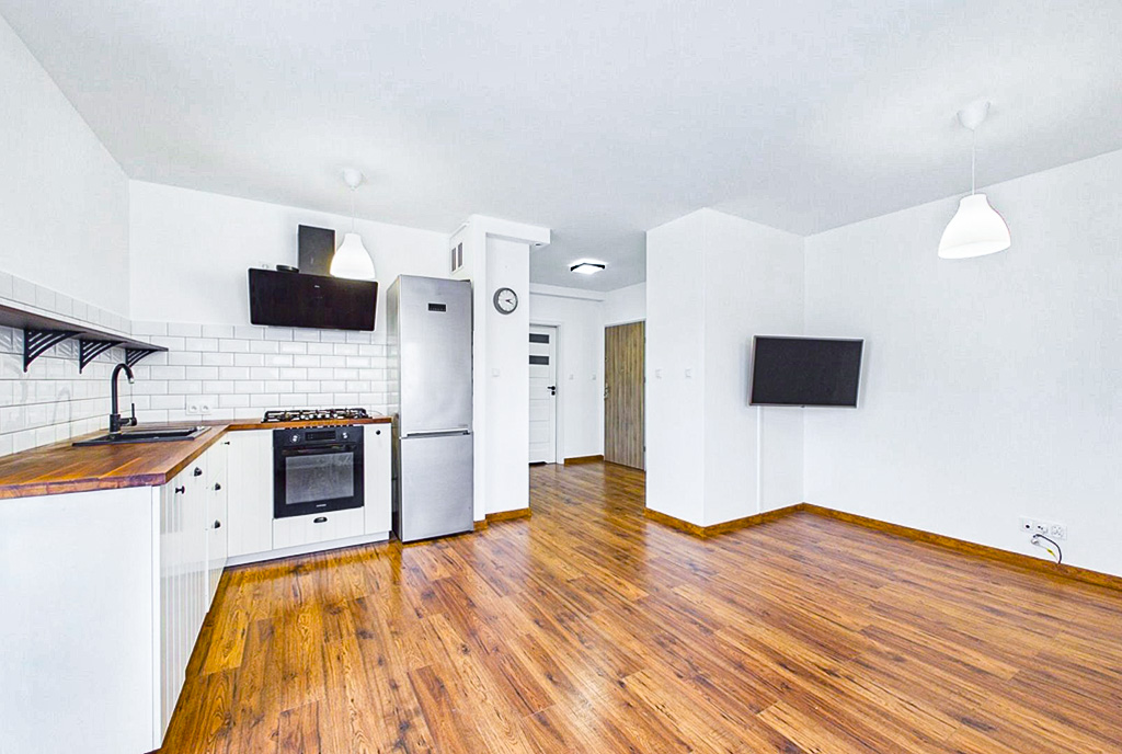 zbliżenie na aneks kuchenny w luksusowym apartamencie na sprzedaż Poznań (okolice)