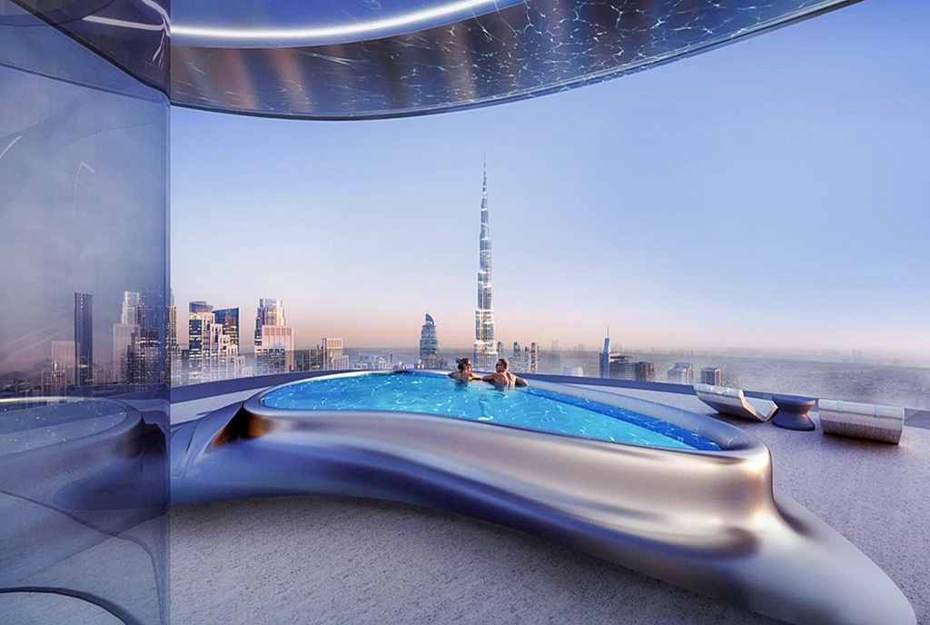 designerski taras w luksusowym apartamencie na sprzedaż Zjednoczone Emiraty Arabskie (Dubaj)