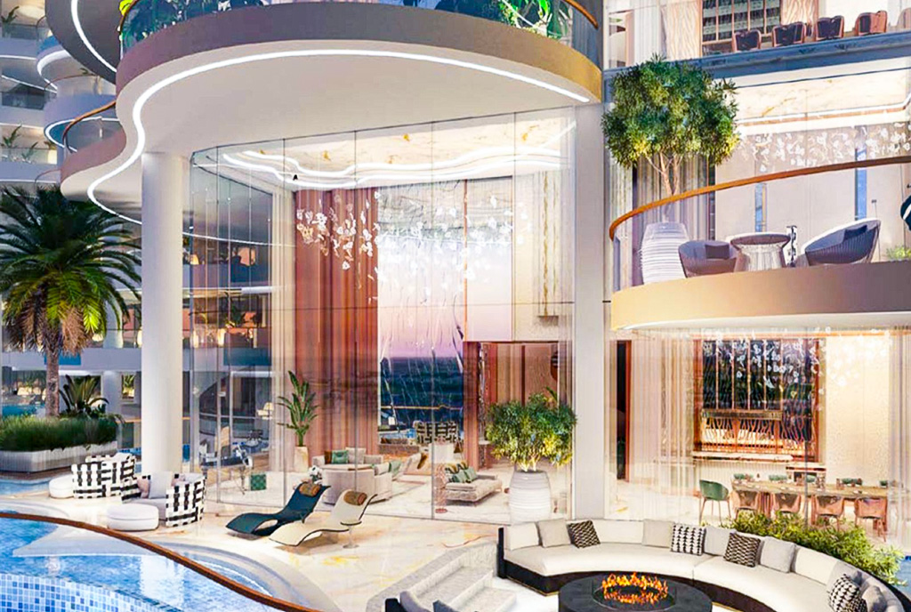 basen w częściach wspólnych przy ekskluzywnym apartamencie na sprzedaż Zjednoczone Emiraty Arabskie (Dubaj)
