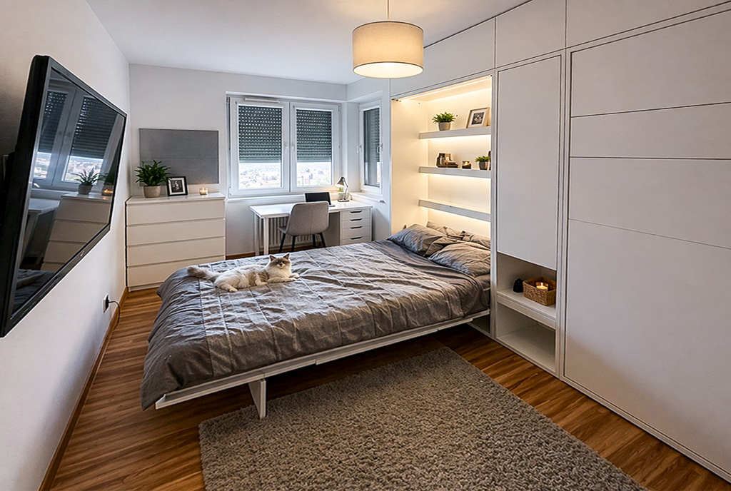 imponująca sypialnia w ekskluzywnym apartamencie na sprzedaż Gdańsk