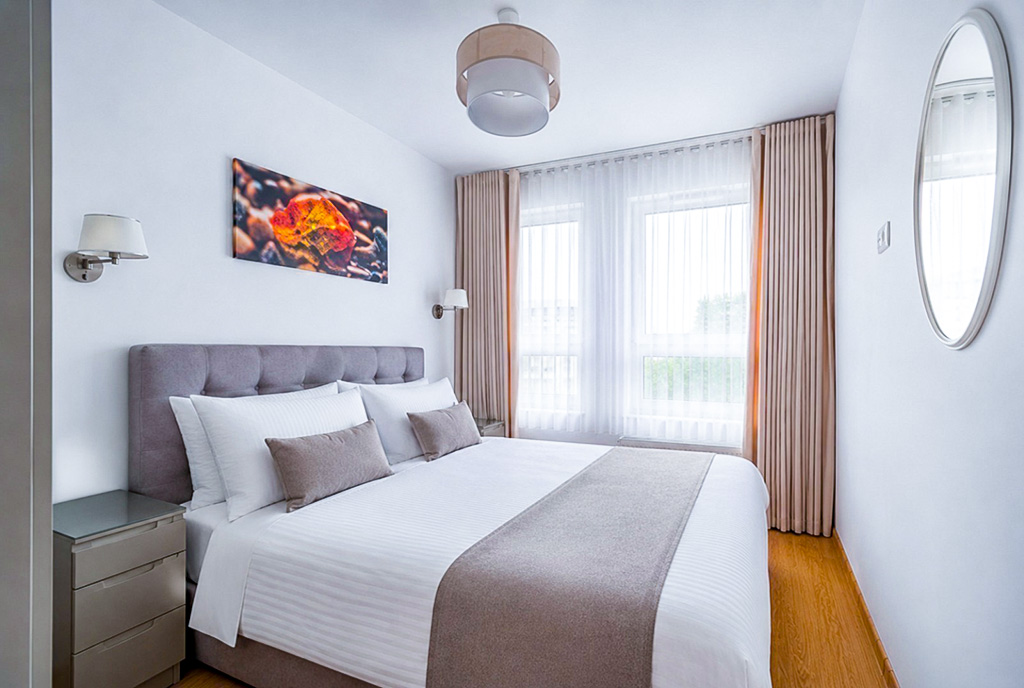 kameralna sypialnia w ekskluzywnym apartamencie na sprzedaż Gdańsk