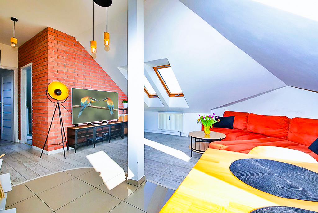 słoneczny salon w ekskluzywnym apartamencie do sprzedaży Gorzów Wielkopolski
