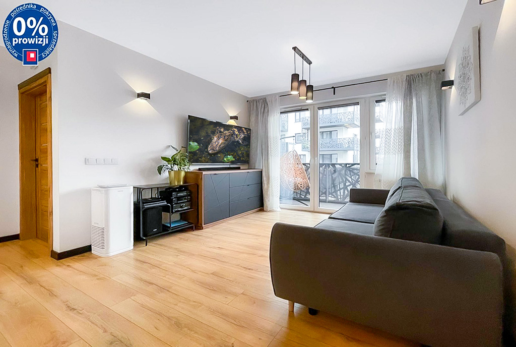 elegancki pokój dzienny w ekskluzywnym apartamencie do sprzedaży Katowice (okolice)