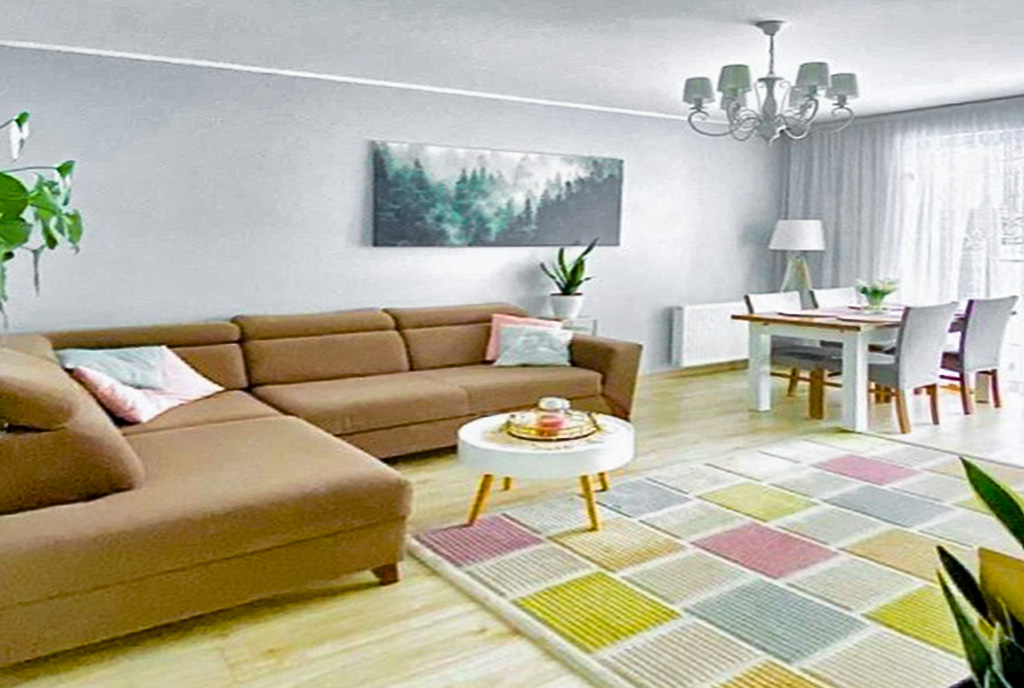 komfortowy salon w ekskluzywnym apartamencie do sprzedaży Gdańsk