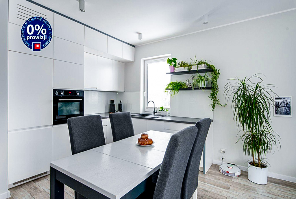 Nowoczesna kuchnia w ekskluzywnym apartamencie na sprzedaż Gdynia okolice.