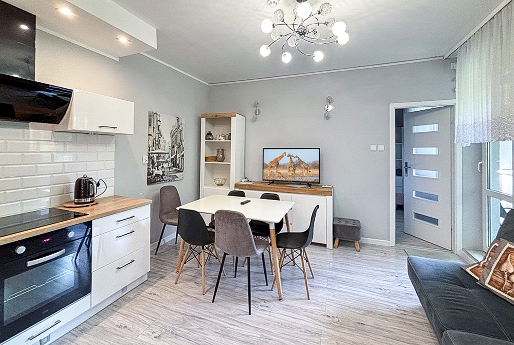 Zaprojektowane zgodnie z najnowszymi trendami wnętrze ekskluzywnego apartamentu na sprzedaż Kołobrzeg.
