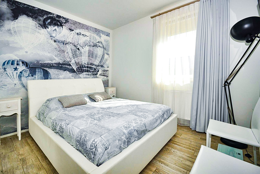 Elegancka sypialnia w ekskluzywnym apartamencie do sprzedaży Piotrków Trybunalski (okolice)