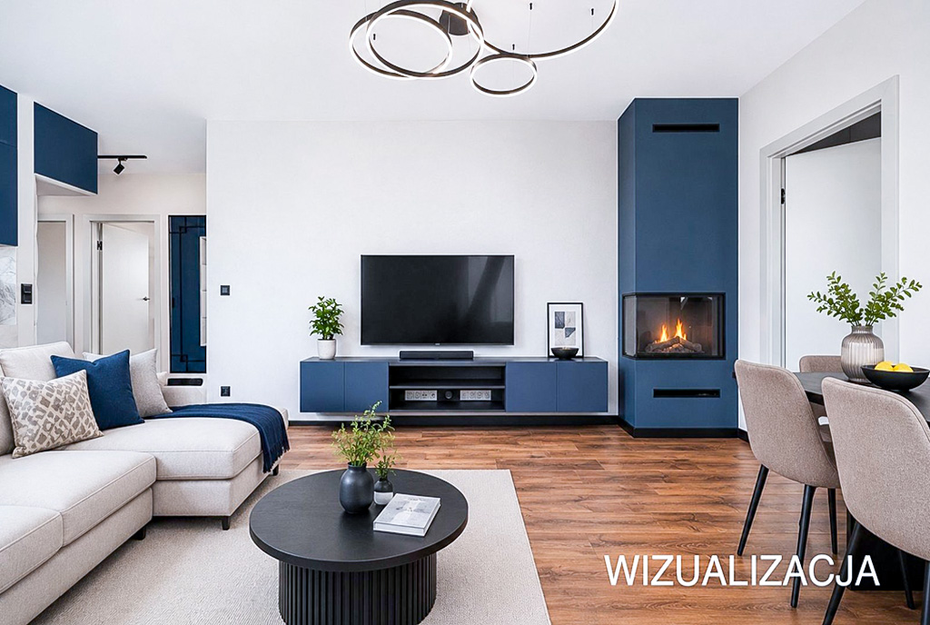 przeciwległa strona salony w ekskluzywnym apartamencie na sprzedaż Poznań