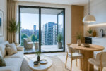 Nowoczesne salon w ekskluzywnym apartamencie na sprzedaż Wrocław