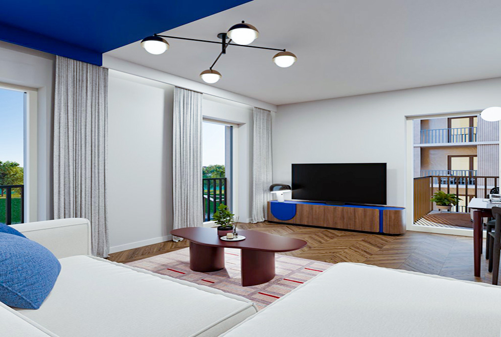 jeden z pokoi w ekskluzywnym apartamencie na sprzedaż Wrocław