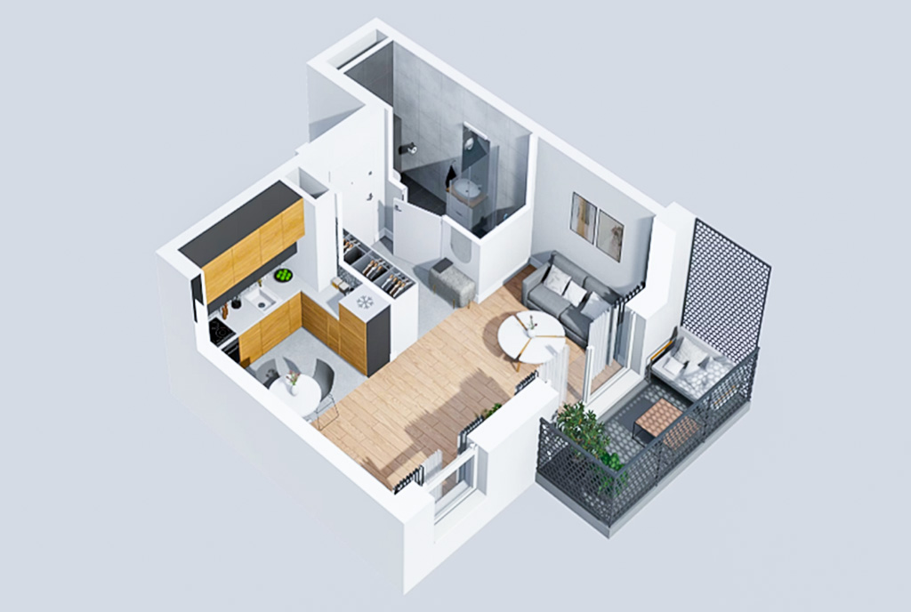 Rozkład pokoi i pomieszczeń w luksusowym apartamencie na sprzedaż Wrocław