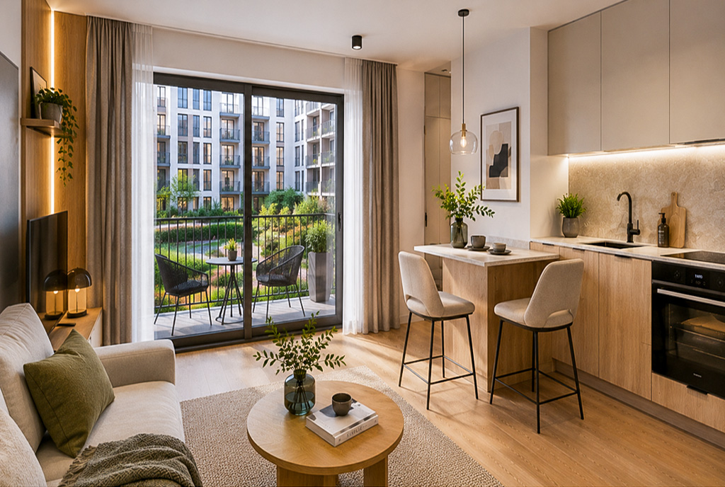 Designerski projekt wnętrza ekskluzywnego apartamentu na sprzedaż Wrocław