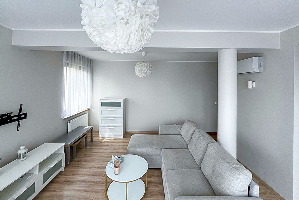 Wytworny salon w luksusowym apartamencie do wynajmu Katowice okolice