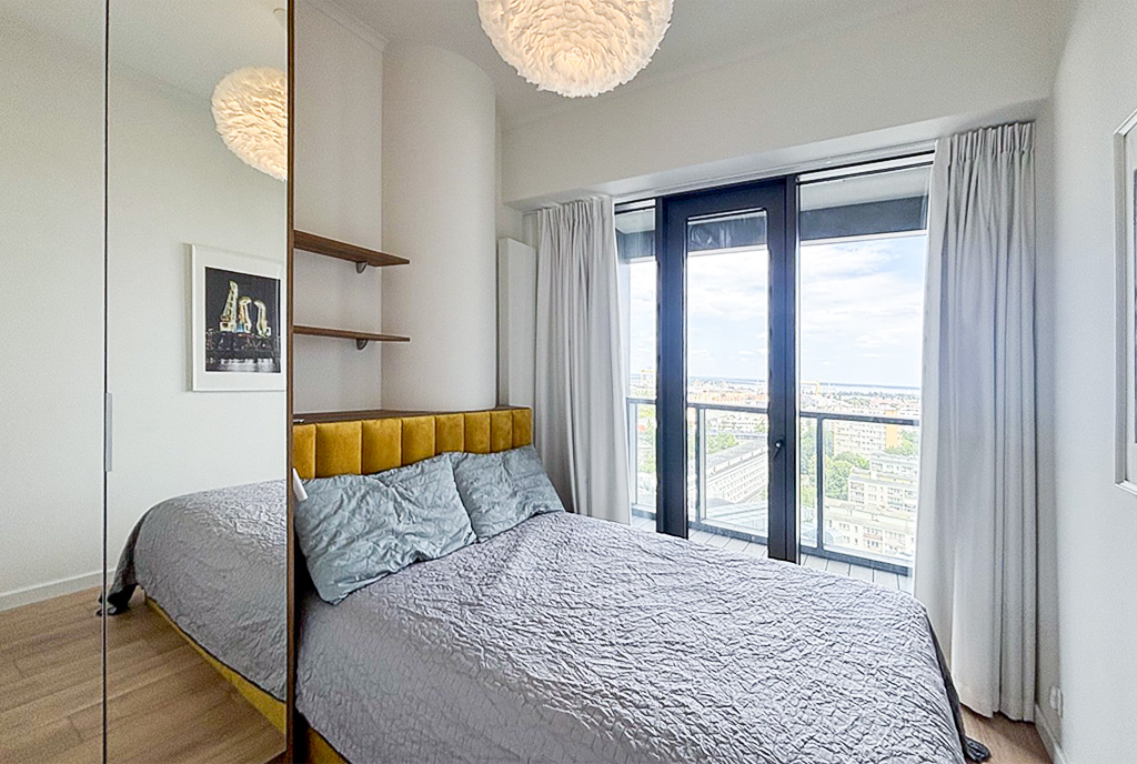 Imponująca sypialnia w ekskluzywnym apartamencie do wynajęcia Szczecin