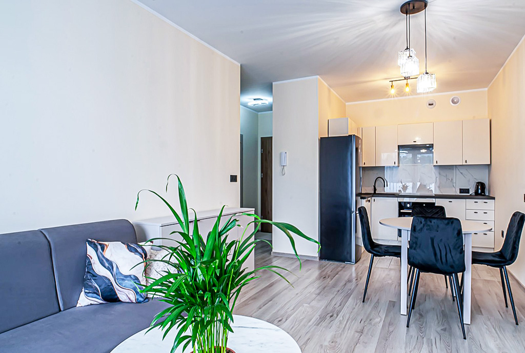 fragment komfortowego wnętrza ekskluzywnego apartamentu na wynajem Bolesławiec