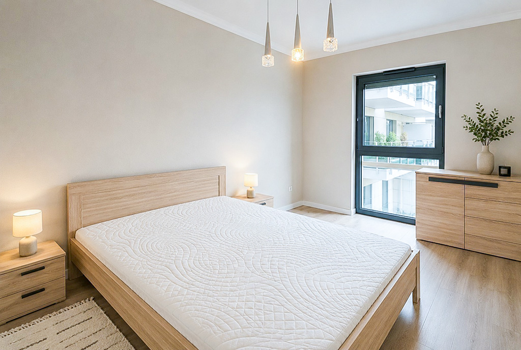 Kameralna sypialnia w ekskluzywnym apartamencie do wynajmu Lublin