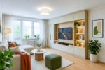 nowoczesny salon w ekskluzywnym apartamencie do sprzedaży Białystok