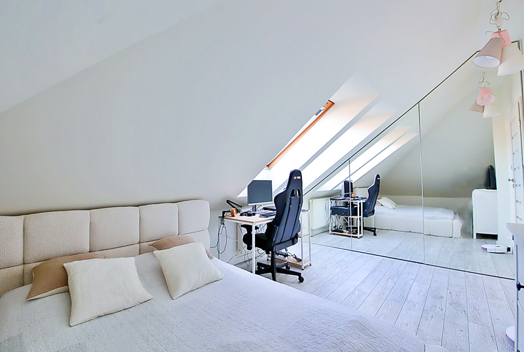 Fragment sypialni luksusowym apartamencie na sprzedaż Gorzów Wielkopolski