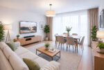 Wytworny salon w luksusowym apartamencie na sprzedaż Mazury