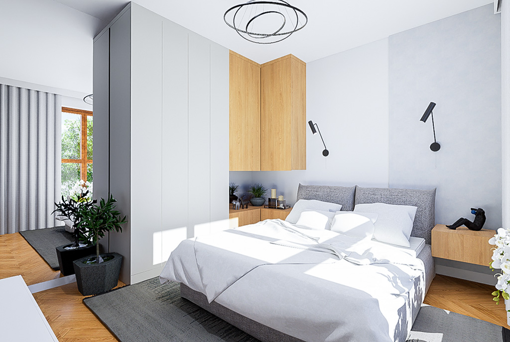 Imponująca sypialnia w luksusowym apartamencie na sprzedaż Mielec.