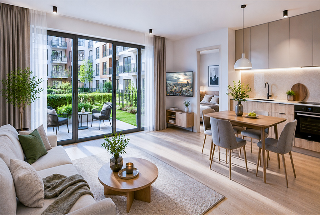 designerskie wnętrze ekskluzywnego apartamentu do sprzedaży Wrocław