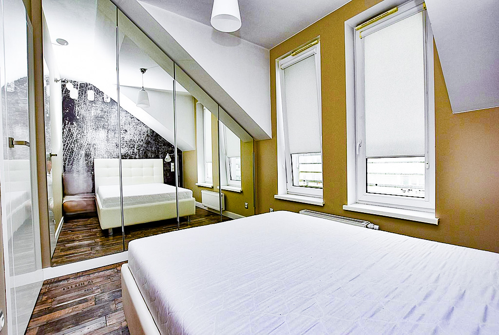 Zaciszne sypialnia w luksusowym apartamencie na wynajem Inowrocław