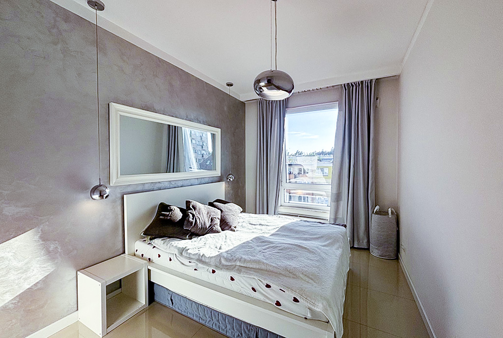 Komfortowa sypialnia w luksusowym apartamencie do wynajmu Szczecin