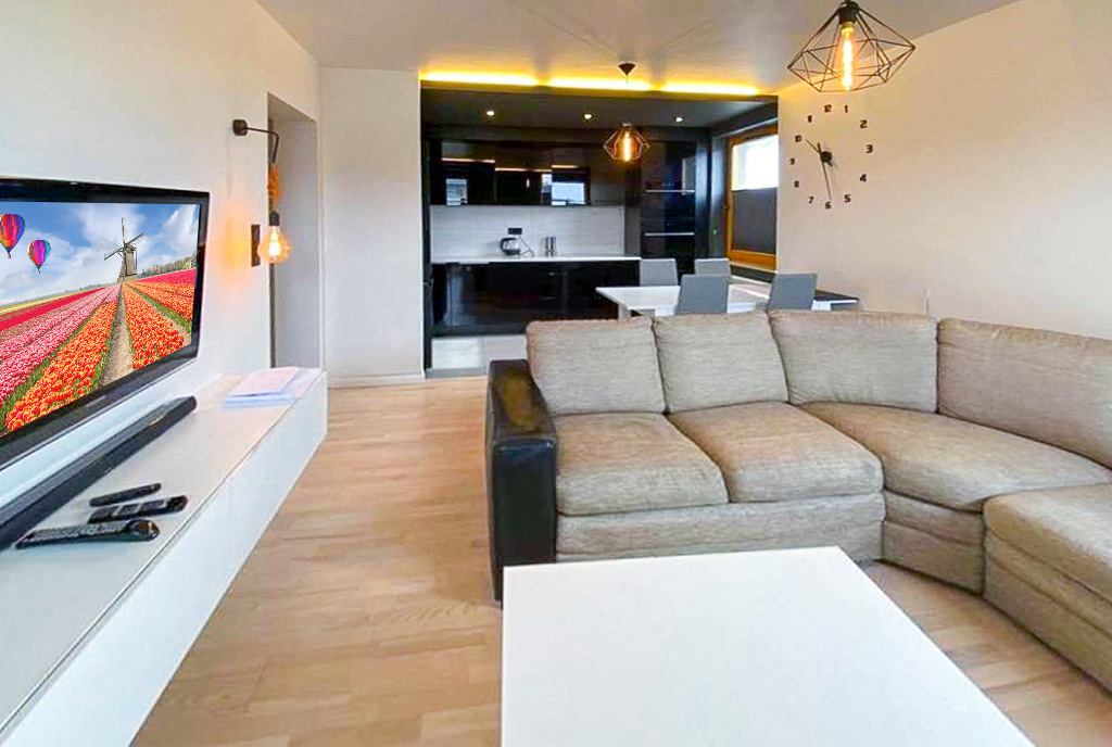 Imponujący salon w ekskluzywnym apartamencie na wynajem Szczecin