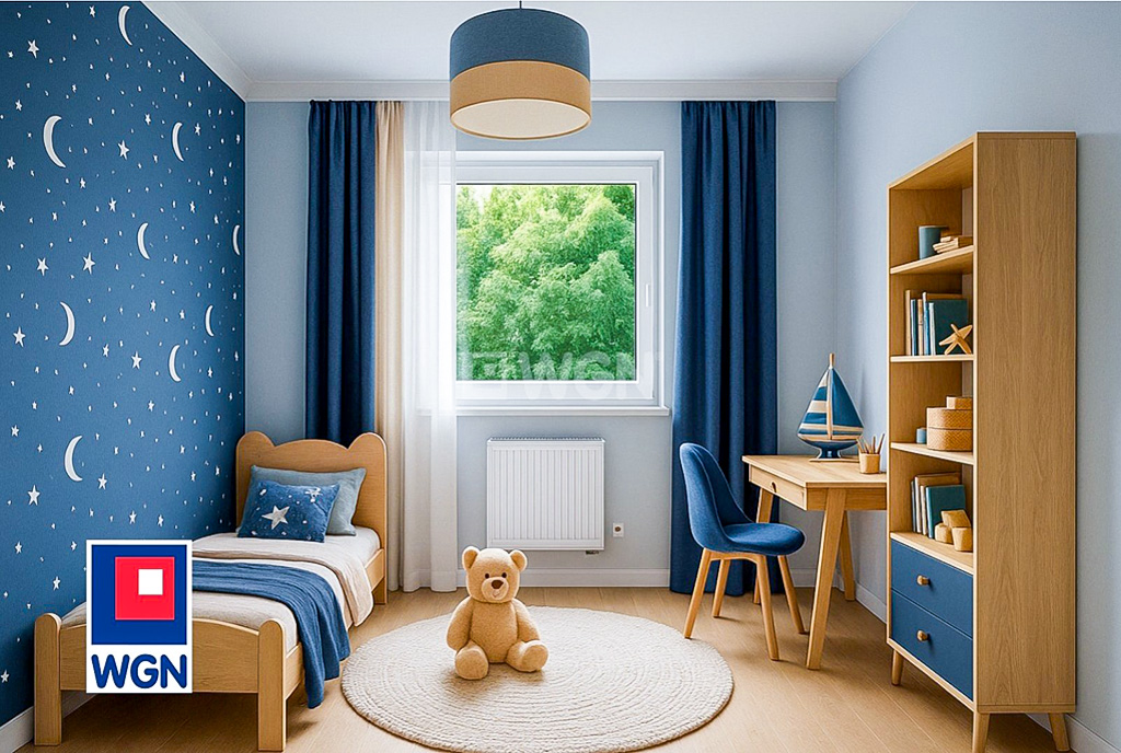 Jeden z pokoi w ekskluzywnej willi na sprzedaż Gdynia okolice.