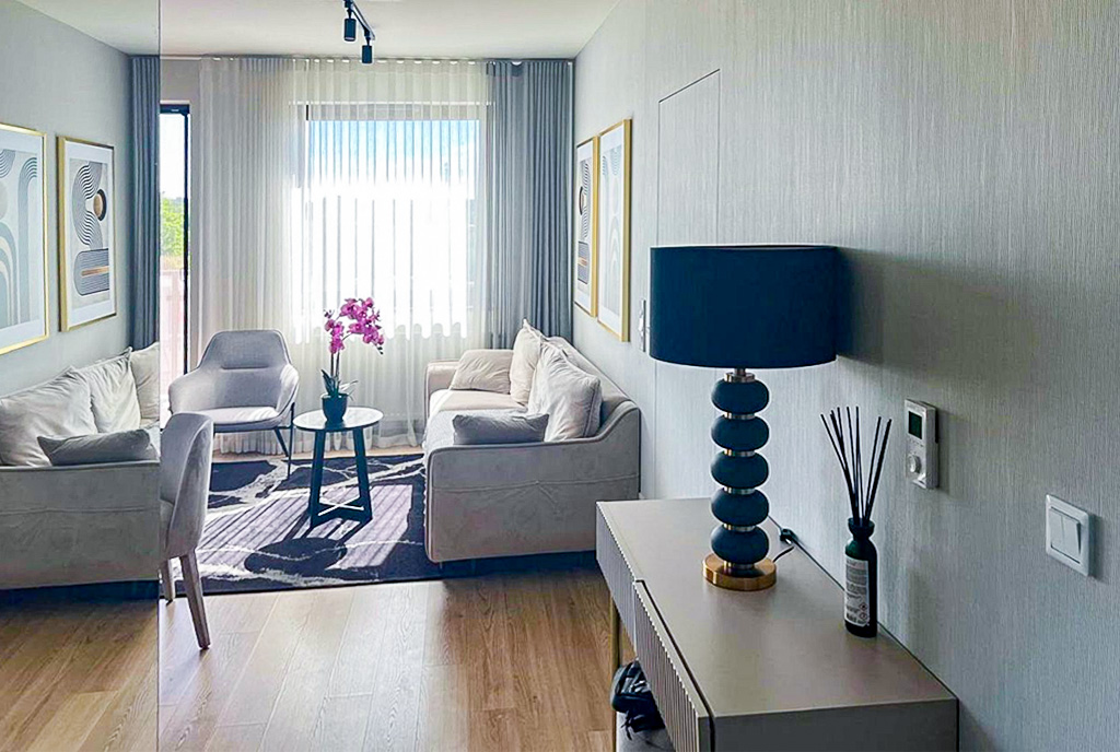 widok na salon w ekskluzywnym apartamencie do sprzedaży Częstochowa