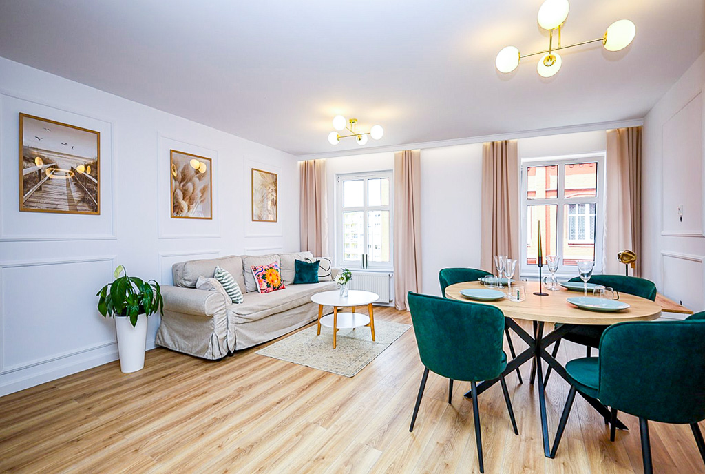 fragment wnętrza luksusowego apartamentu na sprzedaż Gdynia (okolice)