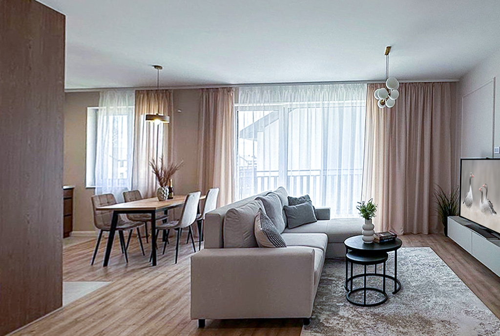 elegancki salon w ekskluzywnym apartamencie do sprzedaży Mielec