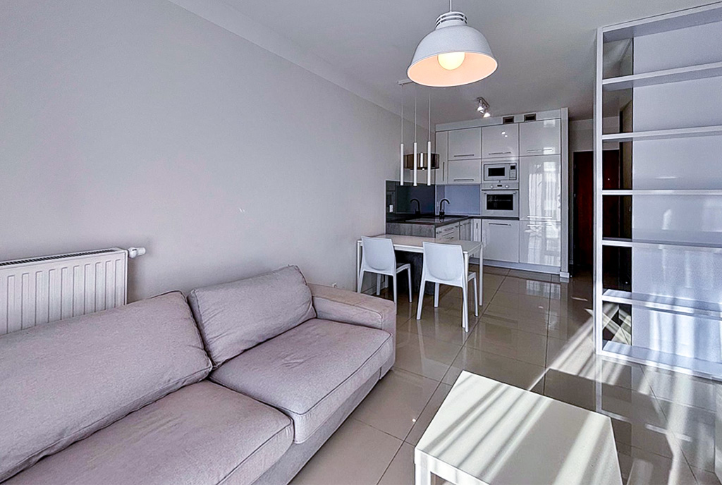 widok na aneks kuchenny w luksusowym apartamencie do wynajmu Szczecin