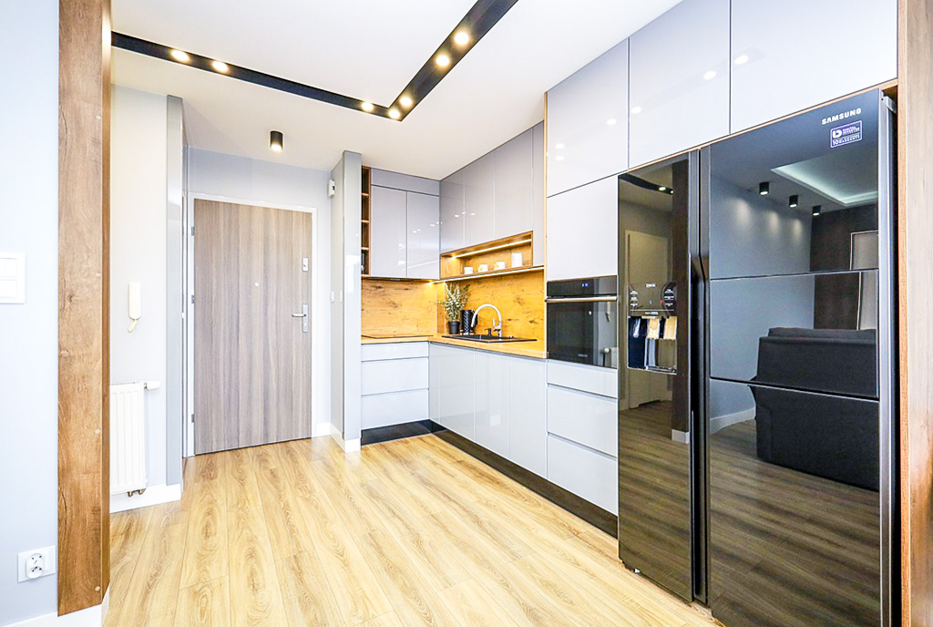 imponująca kuchnia w luksusowym apartamencie na sprzedaż Gdynia (okolice)