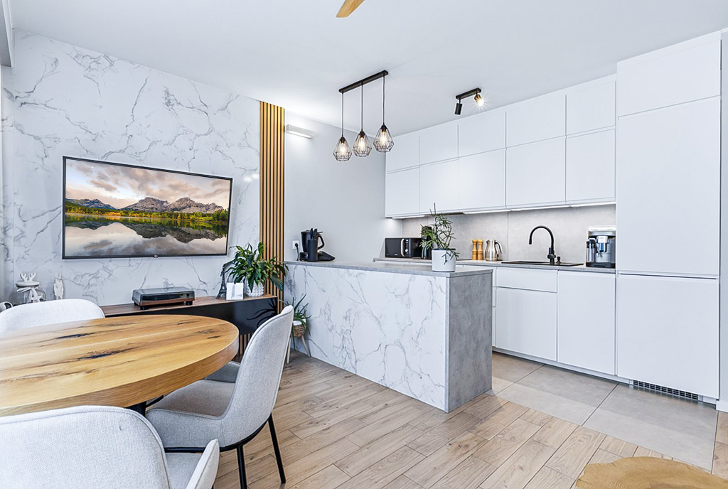 nowoczesne wnętrze ekskluzywnego apartamentu do sprzedaży Gdynia (okolice)