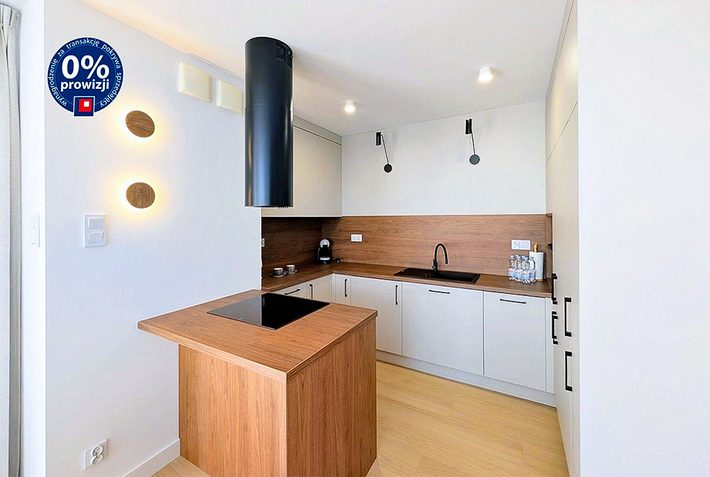 zbliżenie na kuchnię w luksusowym apartamencie na sprzedaż Kołobrzeg (okolice)