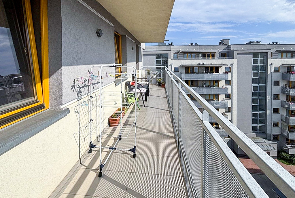 imponujący taras przy ekskluzywnym apartamencie na wynajem Szczecin