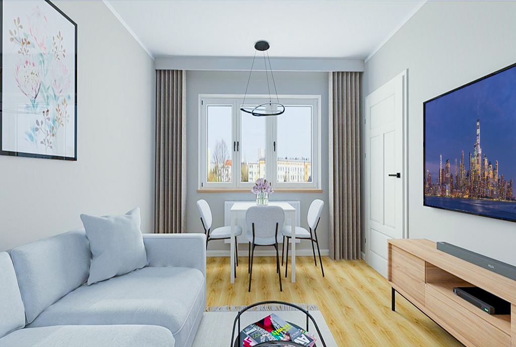 designerski projekt wnętrza ekskluzywnego apartamentu do sprzedaży Elbląg