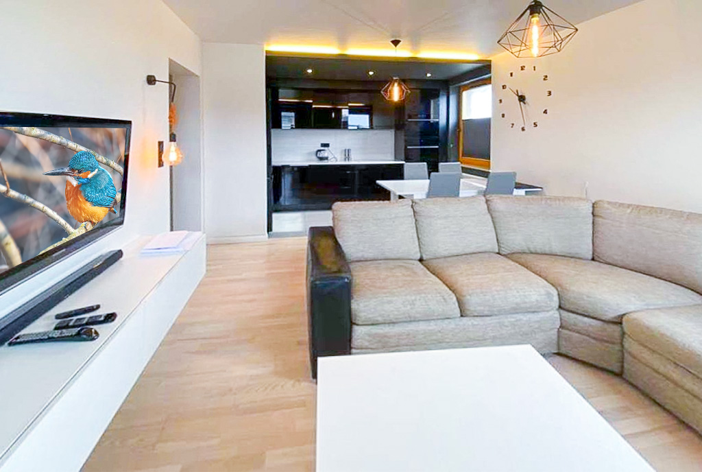 nowoczesny salon w ekskluzywnym apartamencie na wynajem Szczecin