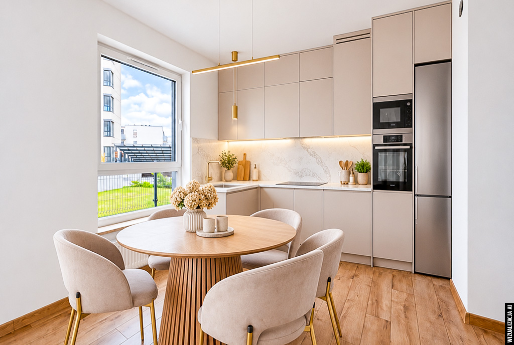 designerska kuchnia w luksusowym apartamencie na sprzedaż Gdynia (okolice)