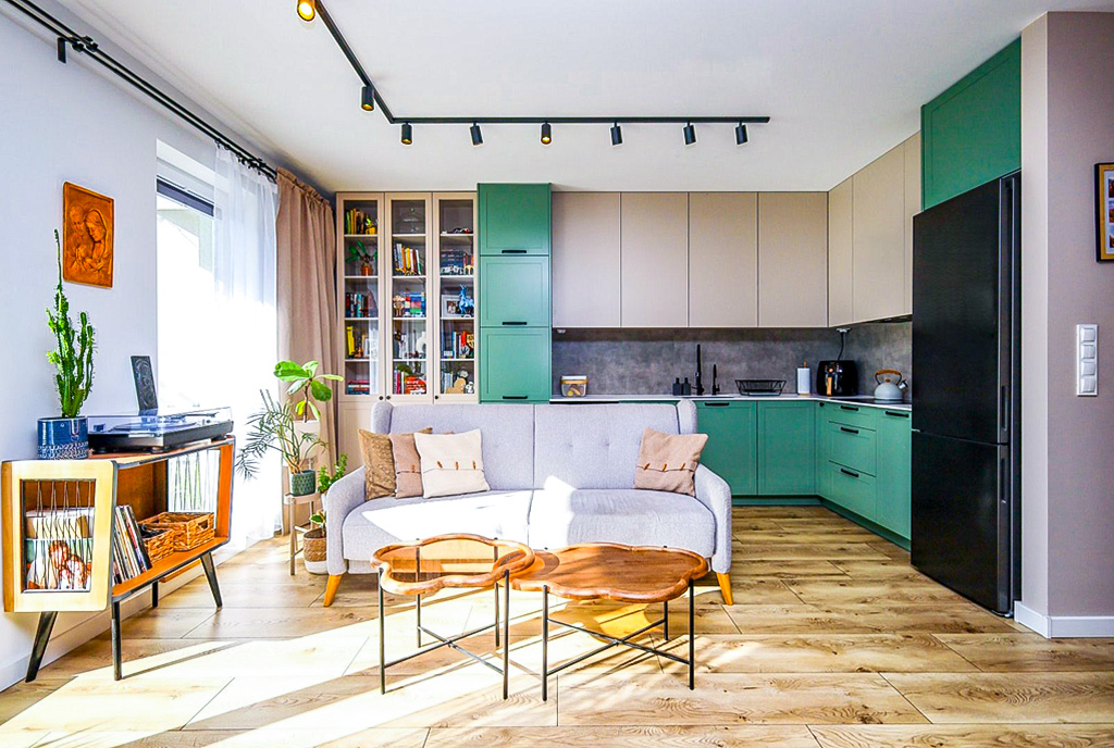jadalnia oraz kuchnia w ekskluzywnym apartamencie na sprzedaż Gdynia (okolice)