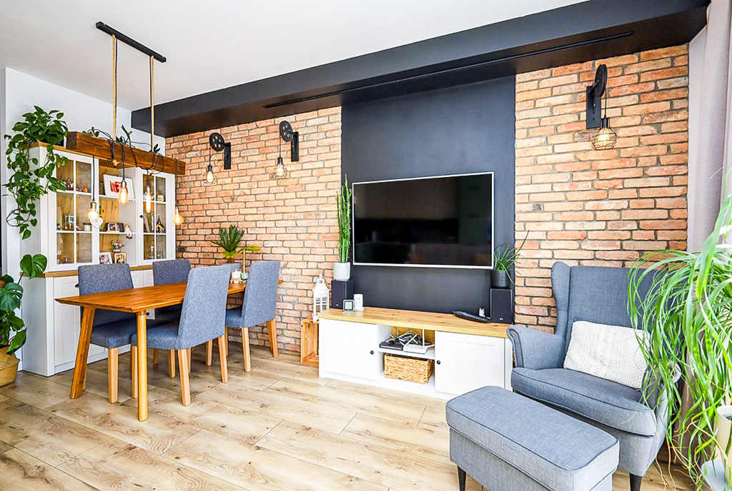 widok na pokój dzienny w luksusowym apartamencie na sprzedaż Gdynia (okolice)